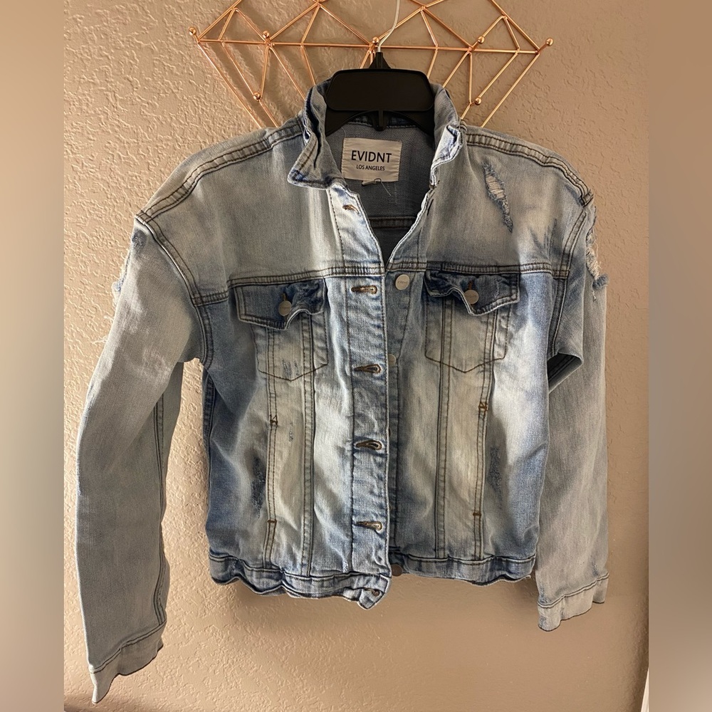 EVIDNT Distressed Jean Jacket